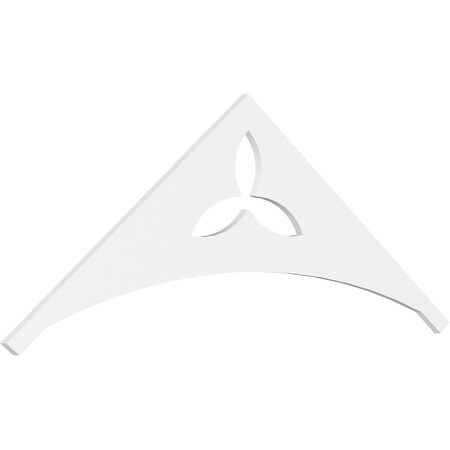 Ekena Millwork Pitch Naple Architectural Grade PVC Gable Pediment, 72"W x 27"H x 1"P (9/12) GPP072X027X100NAP